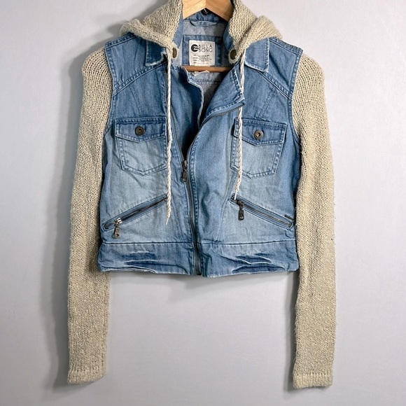Billabong Rev Up Hooded Denim Jacket size S - Picture 4 of 14